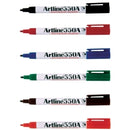 MARKER W/B ARTLINE 550A 1.2MM BULLET NIB ASST BX12