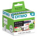 LABEL DYMO LABELWRITER 54X70MM MULTIPURPOSE WHITE 1 ROLL