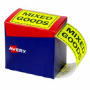 LABELS AVERY 125X75MM MIXED GOODS FLUORO YELLOW BX750