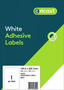 LABELS CELCAST 1UP 199.6X289.1MM LASER/INKJET WHITE PK100