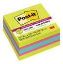 NOTES SUPER STICKY POST-IT 76X76MM CUBE 2027-SSGFA NEON GREEN MIX 360SHT