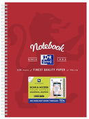 NOTEBOOK OXFORD A4 SCRIBZEE® COMPATIBLE RED  120PG