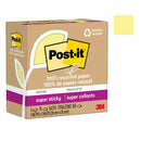 NOTES SUPER STICKY POST-IT 76X76 654R-5SSCY RECYCLED YELLOW 5 PADS