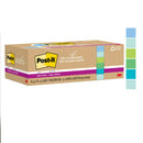 NOTES SUPER STICKY POST-IT 76X76 654R-12SST RECYCLED OASIS 12 PADS