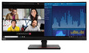 LENOVO ThinkVision P34W-20 34' 60Hz QHD IPS Monitor 4K 3440x1440 21:09 4ms Height Adjustable Tilt Swivel 100W PD HDMI DP LAN USB Speakers VESA 3yrs