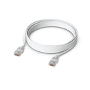 Ubiquiti UniFi Etherlighting Patch Cable, Length 8M, White, Nano-thin patch cable with 10 GbE support, designed to showcase Etherlighting effects.
