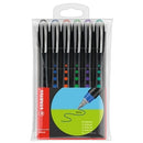 Pen Stabilo Bl@Ck Med Rb Asst Wlt6