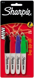 Sp- Sharpie Mini Business Colours Asst 4 Pack