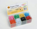 PAPER CLIPS MARBIG 33MM ASST COLS BX800