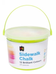 CHALK EC SIDEWALK COLOURED 100X24MM BUCKET 24