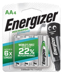 BATTERY ENERGIZER RECHARGABLE AA BP4