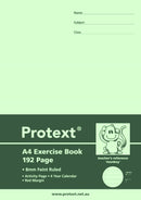EXERCISE BOOK PROTEXT A4 8MM RULED + MARGIN PP COVER 192PG MONKEY