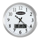 Sp- Clock Carven 35cm Aluminium LCD Date