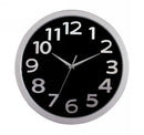Sp- Clock Carven 33cm Fashion Black Face- Silver Numbers