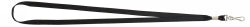 LANYARD REXEL W/SWIVEL CLIP FLAT BLACK PK10