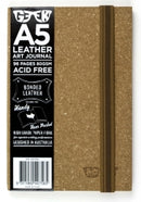 Sp- Visual Art Diary Geek A5 Leather Cork Brown 80gsm 96pg