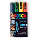 Marker Uni Posca Paint Pc5br Fine Brush Tip Asst Pk4