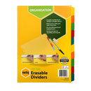 DIVIDERS MARBIG A4 MANILLA ERASABLE COL 10 TAB