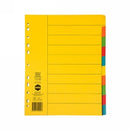DIVIDERS MARBIG A4 MANILLA 10 TAB EXTRA WIDE BRIGHTS