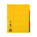 DIVIDERS MARBIG A4 MANILLA 5 TAB EXTRA WIDE BRIGHTS