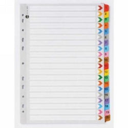 DIVIDERS MARBIG A4 MANILLA 1-20 TAB COLOURED