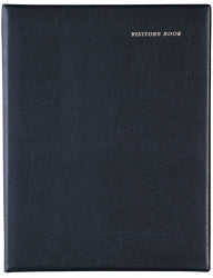 VISITORS BOOK DEBDEN A4 SHORT WIRO 64LF PVC BLACK