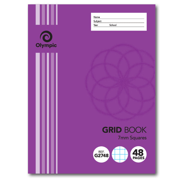 GRID BOOK OLYMPIC 225X175MM 7MM GRID 48PG