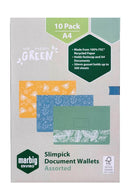 Document Wallet Marbig Enviro Wmg F/C Slimpick Pk5 Asst