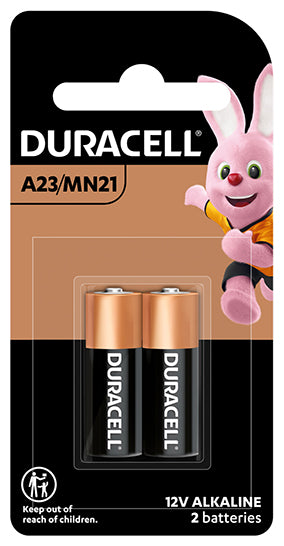 BATTERY DURACELL ALKALINE 23 12V MN21 PK2