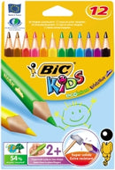 PENCIL COLOURED BIC KIDS EVOLUTION TRIANG PK12