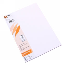 BOARD QUILL A4 LINENBOND WHITE PK25