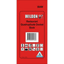 Sp- Docket Book Wildon 210x102mm Restaurant Quadruplicate