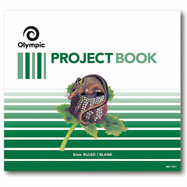 PROJECT BOOK OLYMPIC 273x300MM 8MM RULED/BLANK 24PG