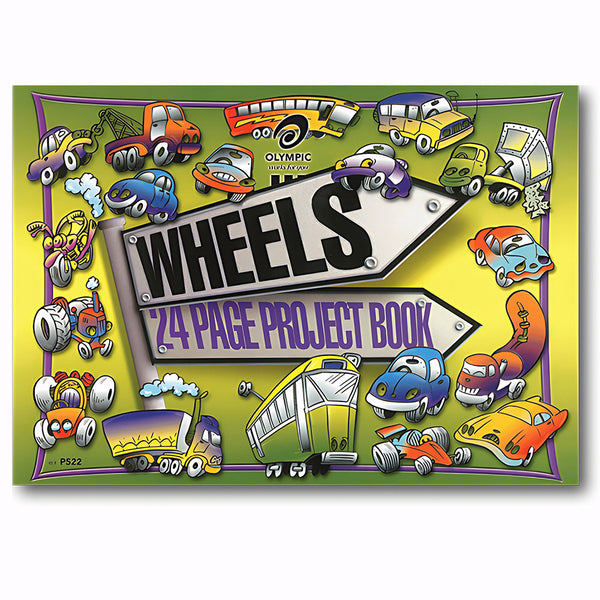 PROJECT BOOK OLYMPIC 273x375 8MM RULED WHEELS 24PG