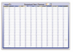 PLANNER PERPETUAL YEAR WRITERAZE 700X1000MM