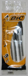 Sp- Pen Bic Cristal Medium Black Pouch Pk5 (BX12)