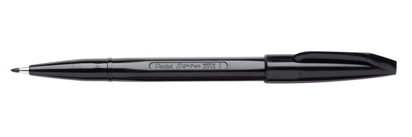 PEN PENTEL FINELINER 0.8MM SIGN PEN BULLET POINT S520 BLACK BX12