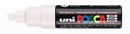 MARKER UNI POSCA PC8K CHISEL TIP WHITE