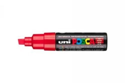 MARKER UNI POSCA PC8K CHISEL TIP RED