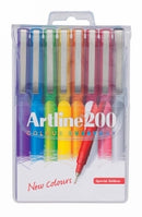 Sp- Pen Artline 200 Bright Fineliner 0.4mm Asst Wlt8
