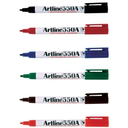 MARKER W/B ARTLINE 550A 1.2MM BULLET NIB ASST BX12