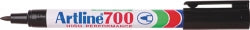 MARKER ARTLINE 700 PERMANENT 0.7MM BULLET NIB BLACK BX12
