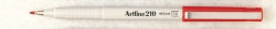 PEN ARTLINE FINELINER 210 0.6MM MEDIUM RED BX12