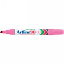 Sp- Marker Artline 90 Permanent 5mm Chisel Nib Pink (BX12)