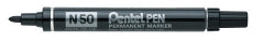 MARKER PENTEL N50 PERMANENT BULLET BLACK BX12