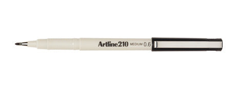PEN ARTLINE FINELINER 210 0.6MM MEDIUM BLACK BX12