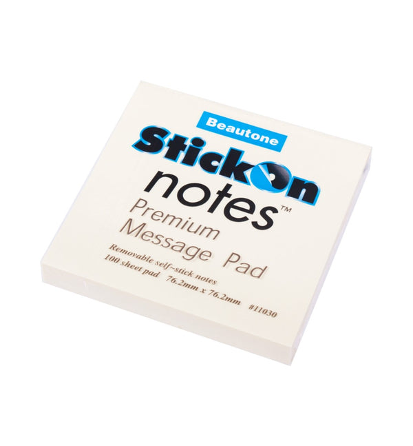 STICK ON NOTES B/TONE 76X76MM YELLOW