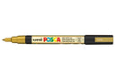 Marker Uni Posca Paint Pc3m Fine Bullet Tip Gold
