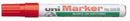 Sp- Marker Uni 580 Permanent Chisel Red (BX12)
