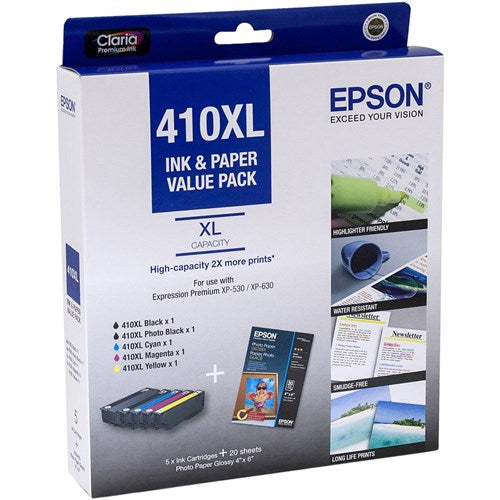 Epson 410XL Claria Premium Ink Cartridge High Yield Value Pack Of 5 Assorted Colours | Better Office